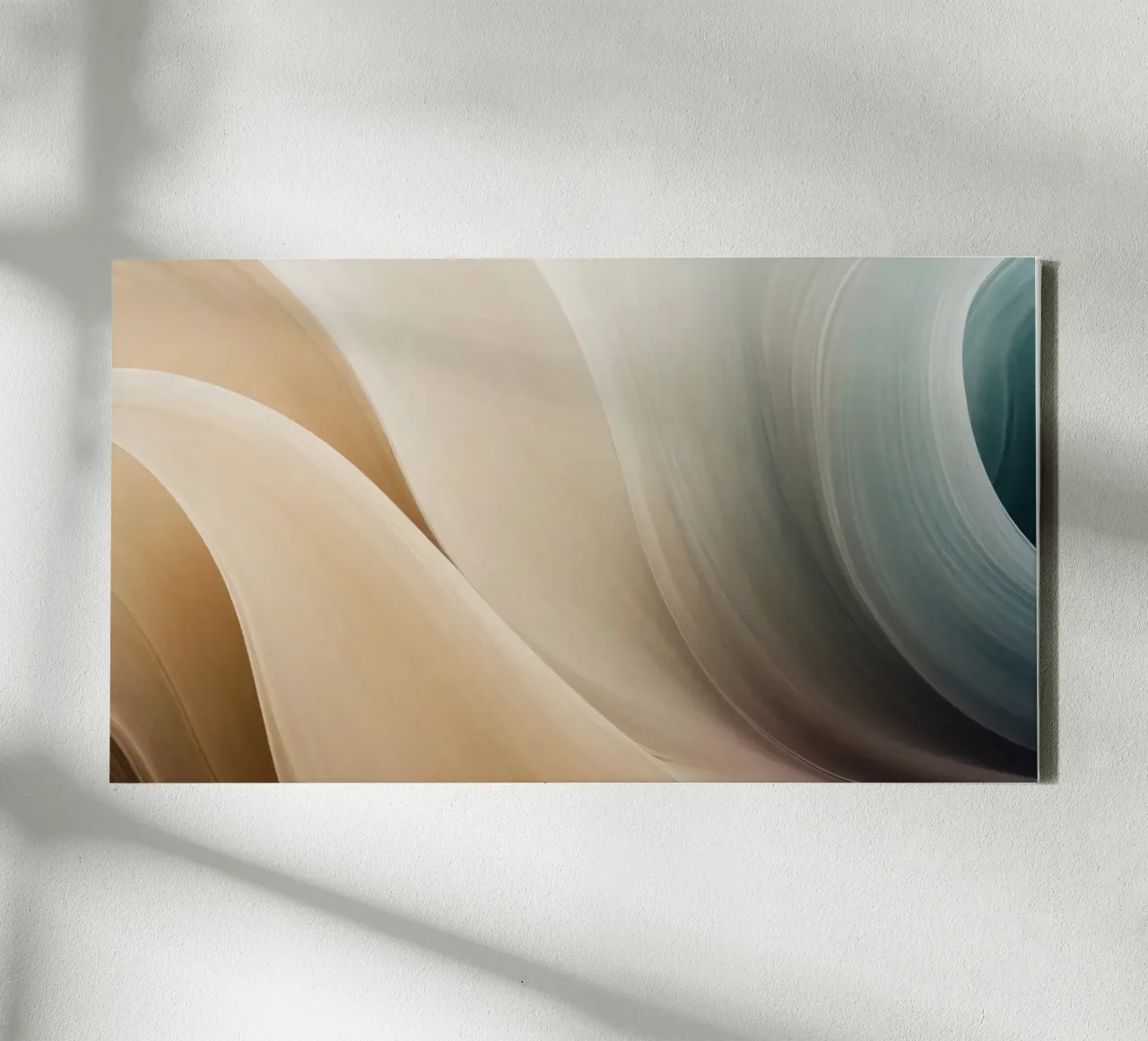 Smooth flowing abstract pattern creating a tranquil art canvas with Floater frame by DesignDoodle
