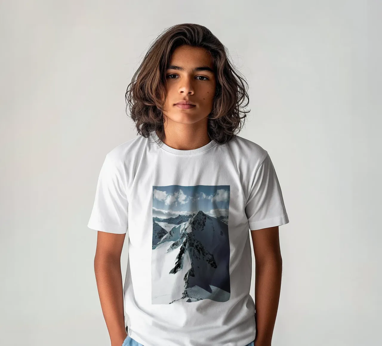 Glacier Top In Austria Kinder T-Shirt von Sebastian Hilgetag
