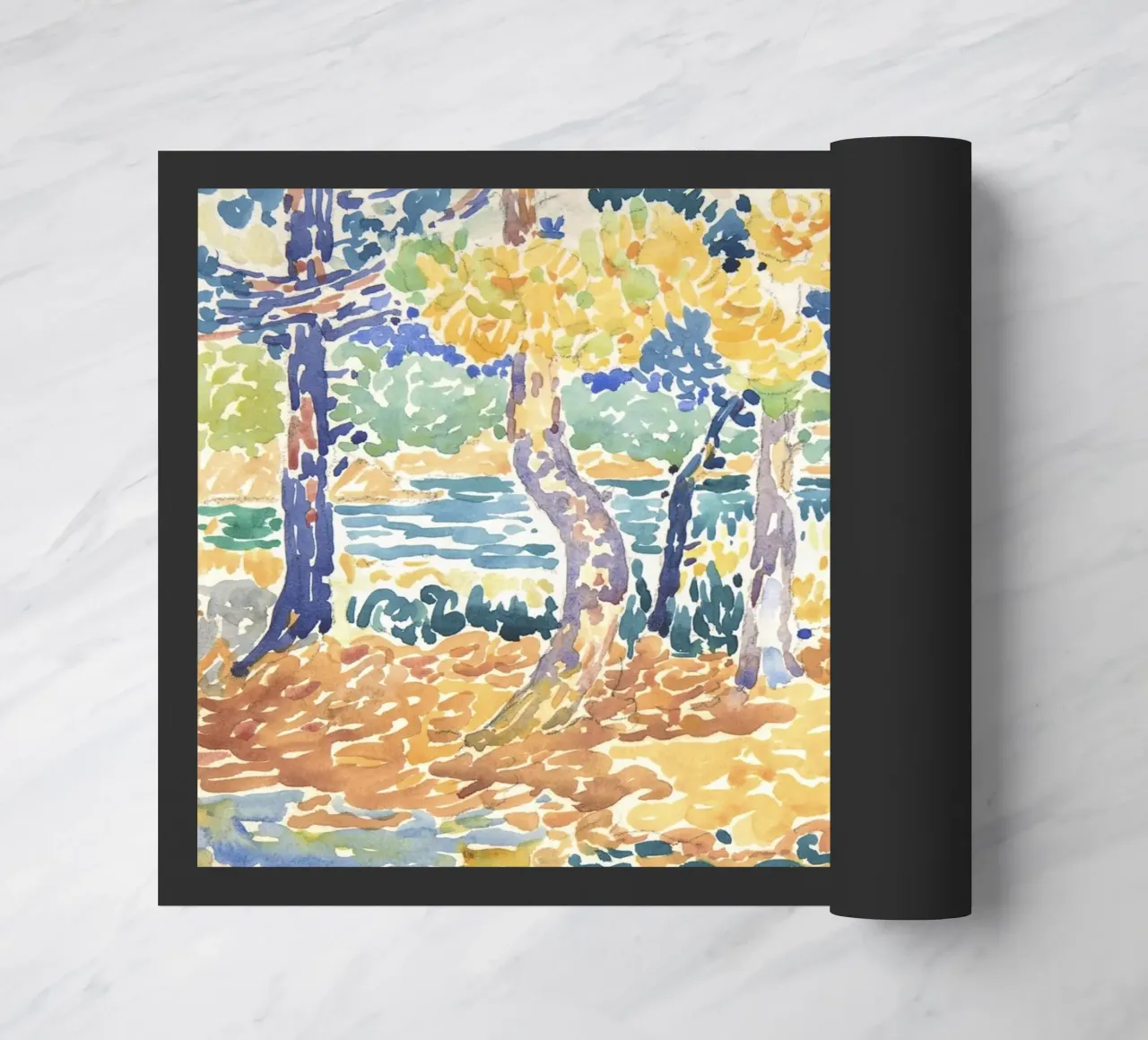 Henri-Edmond Cross - "Pines on the Coastline" (1890s-1900s) zerbino da Venus Art