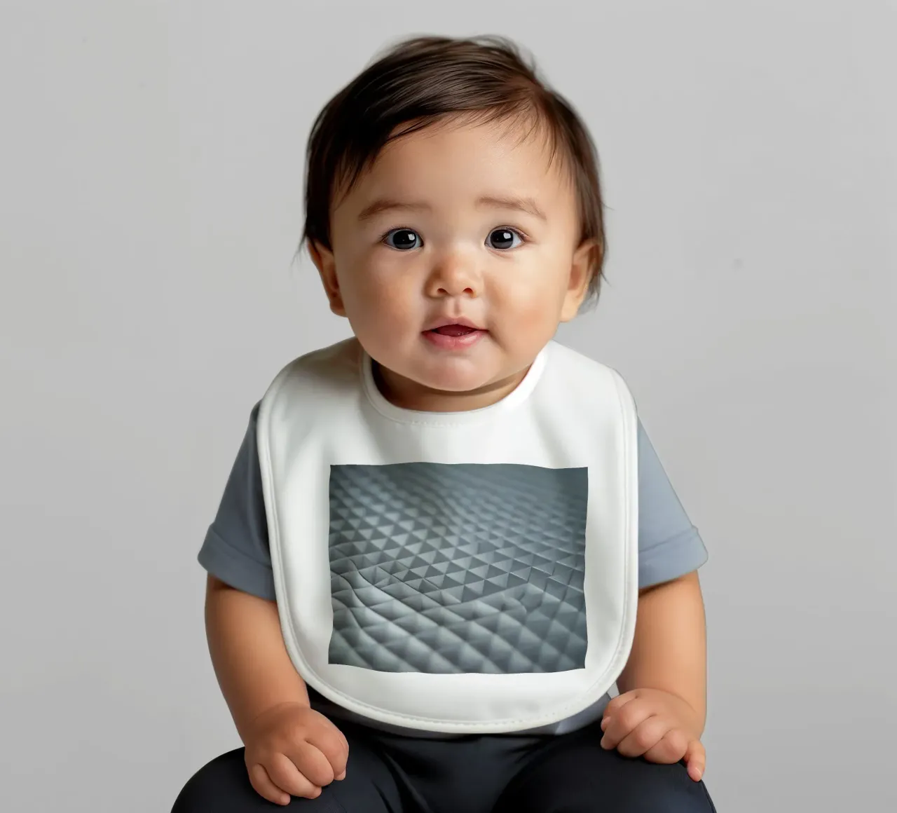 Unique textured abstract background showcasing baby bib by DesignDoodle
