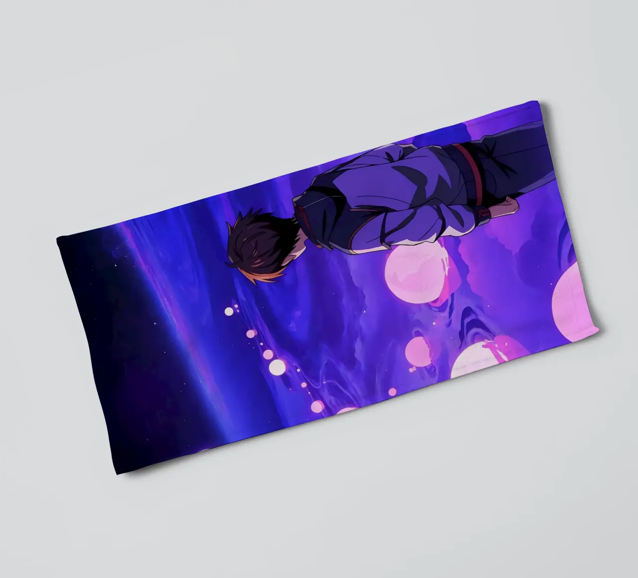 A Boy Walking On A Dreamy Path Lofi Art towel by LoFi Gallery