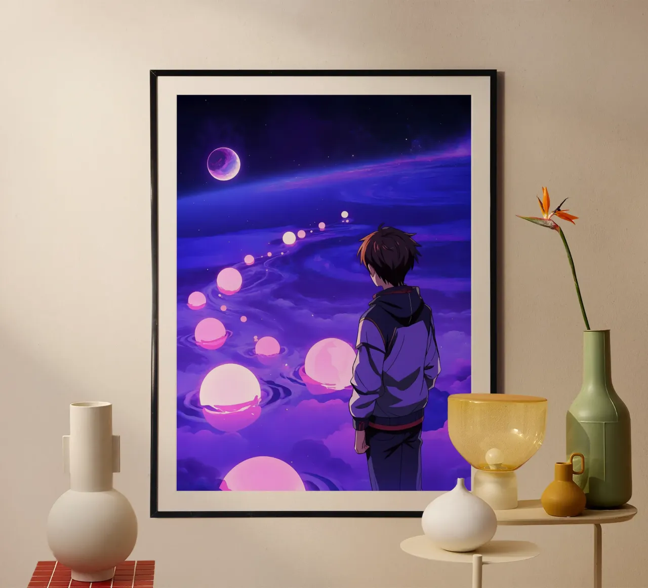 A Boy Walking On A Dreamy Path Lofi Art hahnemühle by LoFi Gallery