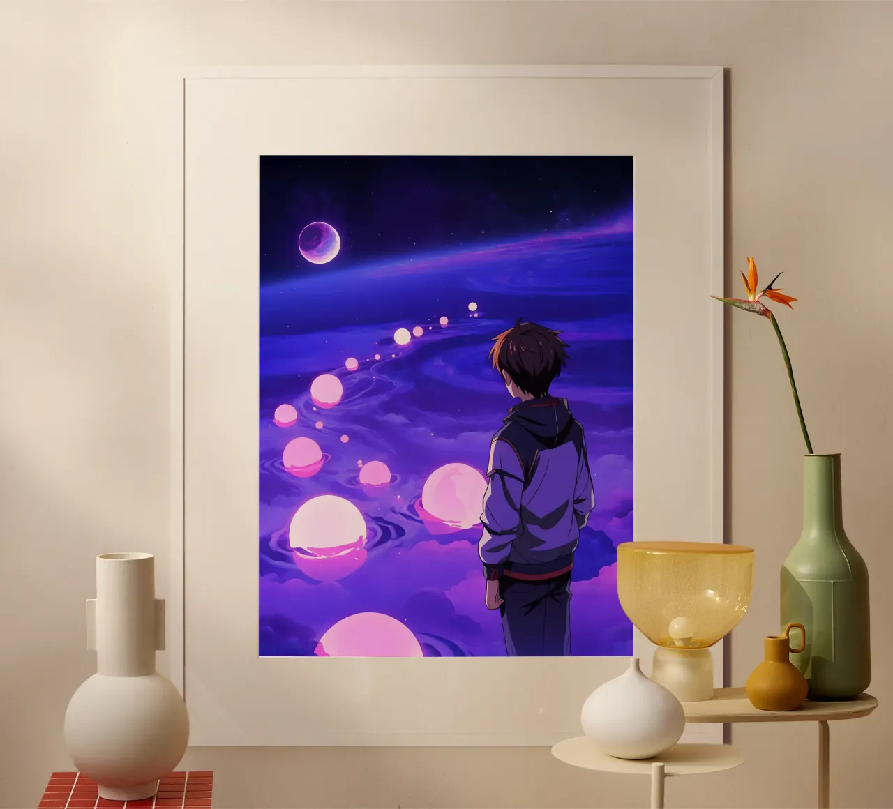 A Boy Walking On A Dreamy Path Lofi Art hahnemühle by LoFi Gallery