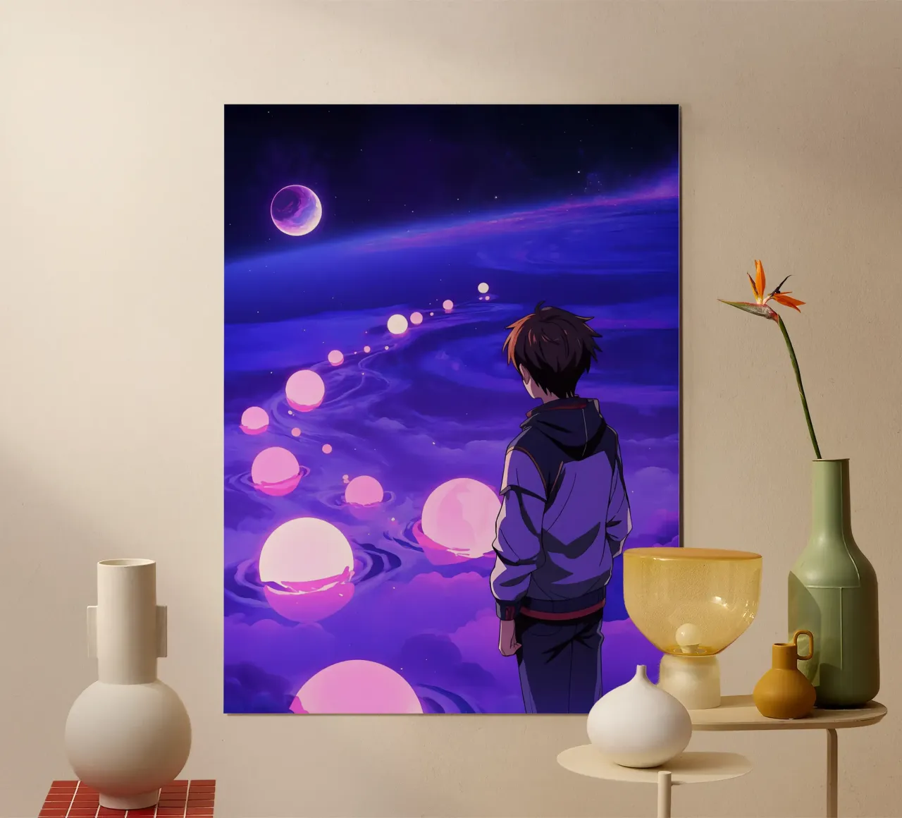 A Boy Walking On A Dreamy Path Lofi Art hahnemühle by LoFi Gallery