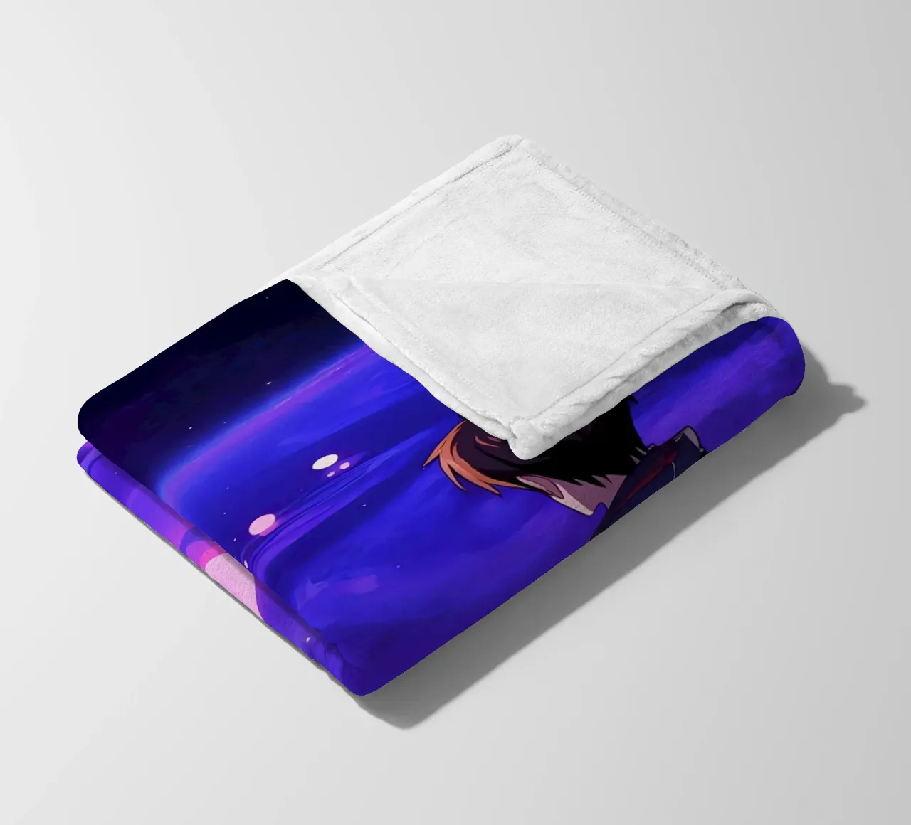 Un ragazzo che cammina su un sentiero da sogno Lofi Art coperta in pile da LoFi Gallery