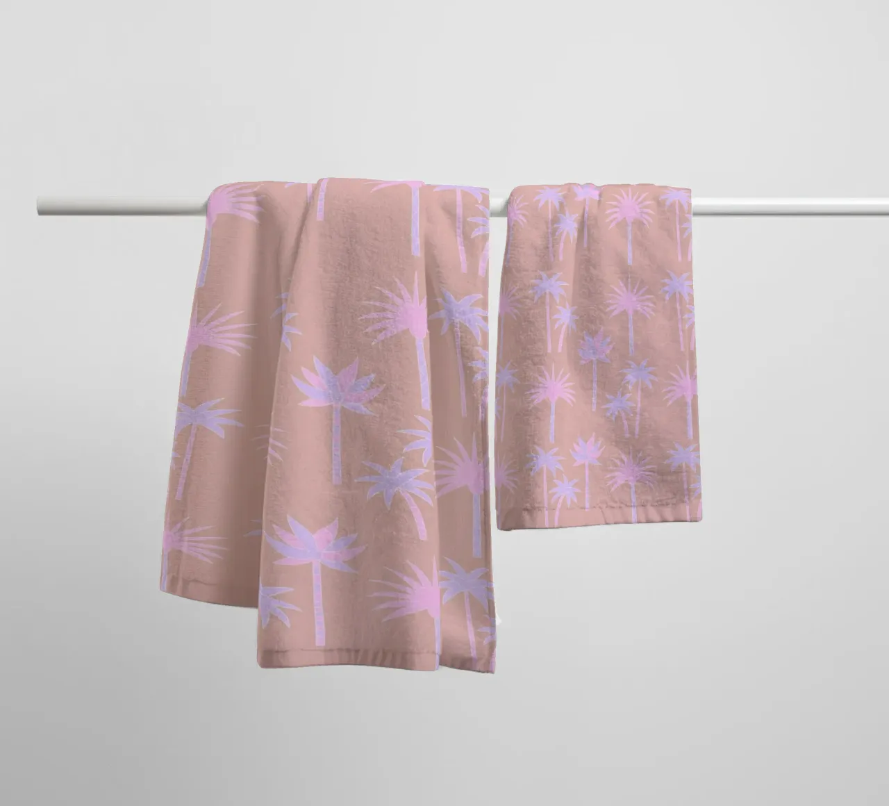 Palm Trees Neutral & Pastel towel by SilverPegasus