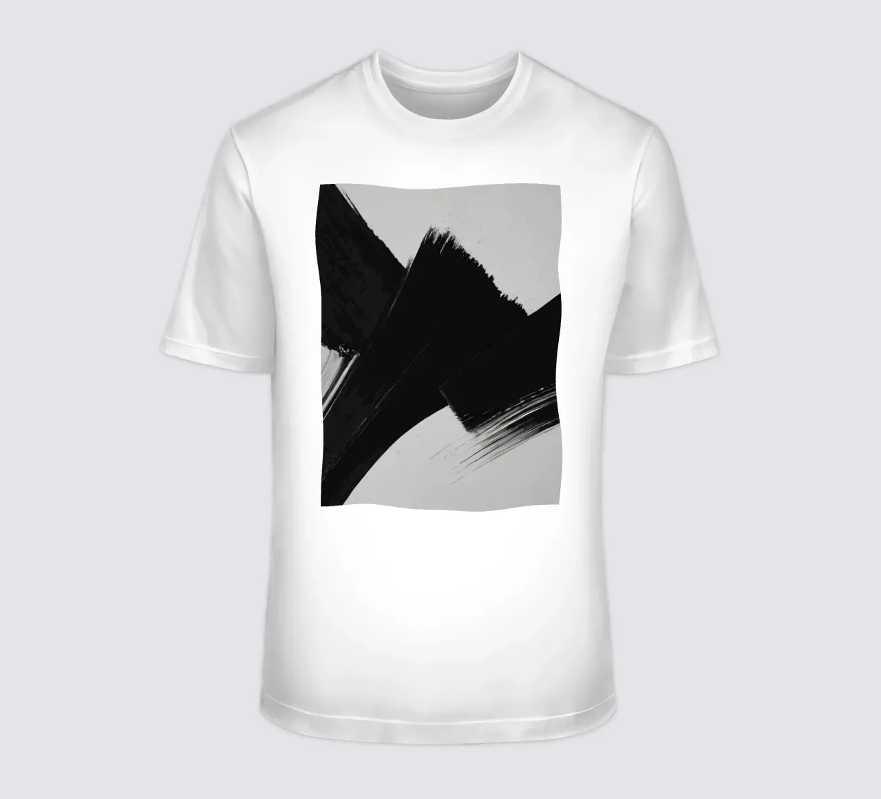 Abstrakte schwarze und weiße Pinselstriche, die eine dynamische Bewegung erzeugen T-Shirt von DesignDoodle