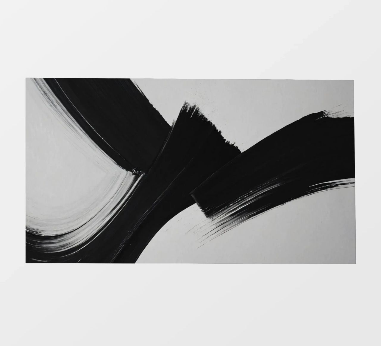 Pennellate astratte in bianco e nero che creano un movimento dinamico telo in pvc da DesignDoodle