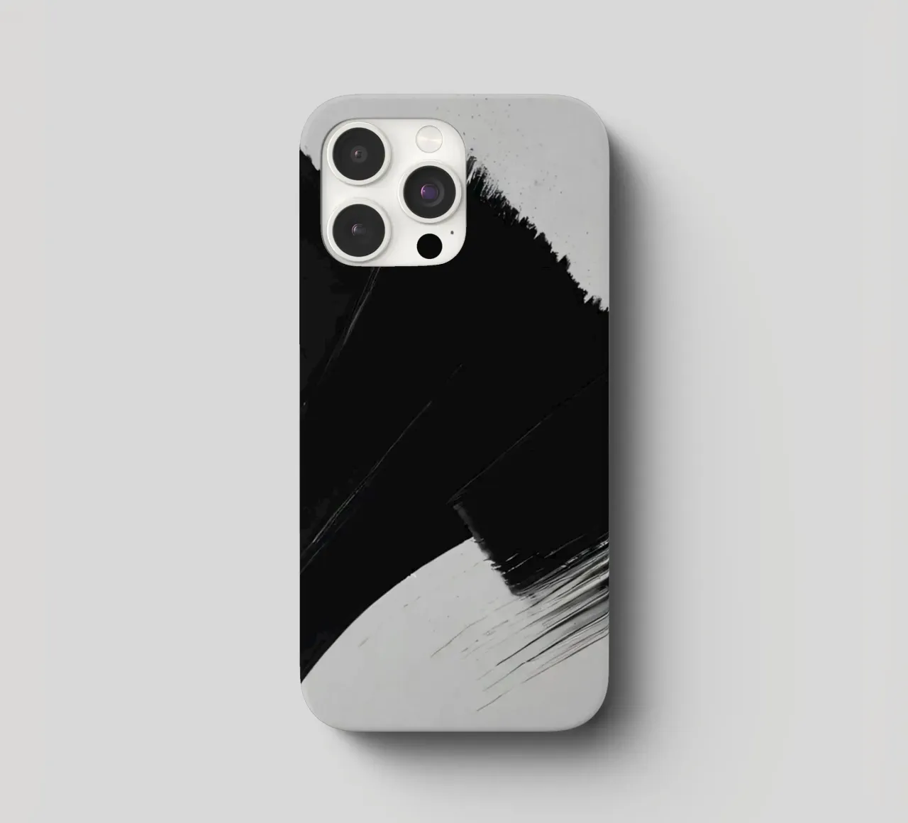 Abstract black and white brush strokes creating dynamic move iphone case by DesignDoodle