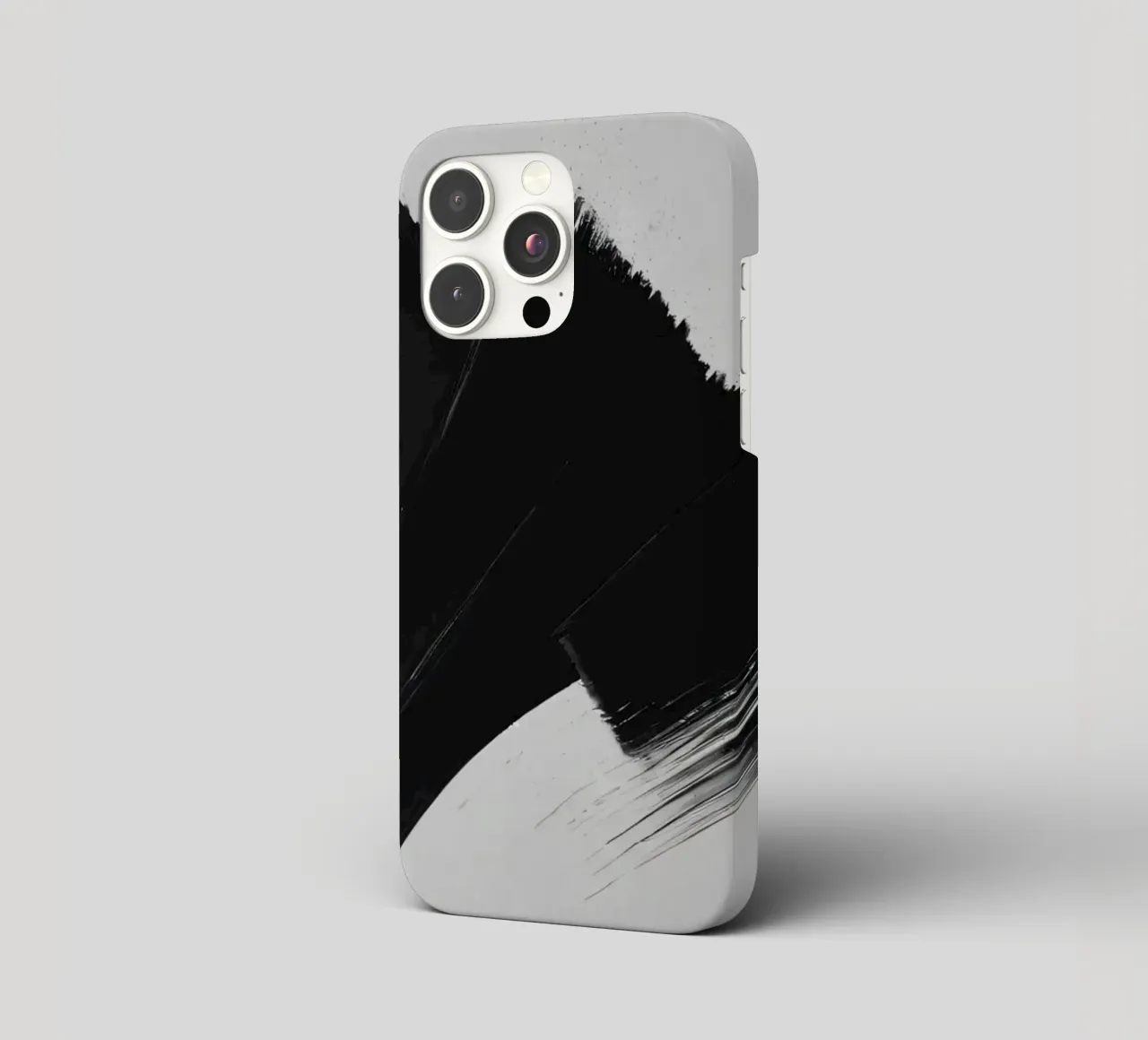 Abstract black and white brush strokes creating dynamic move iphone case by DesignDoodle