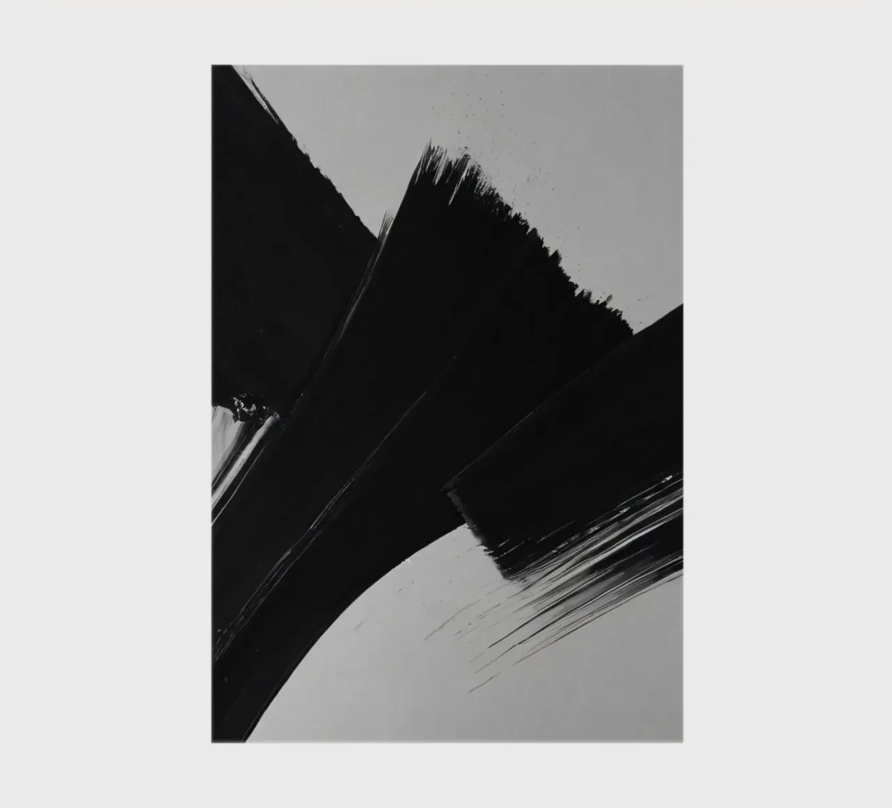 Abstract black and white brush strokes creating dynamic move notebook by DesignDoodle