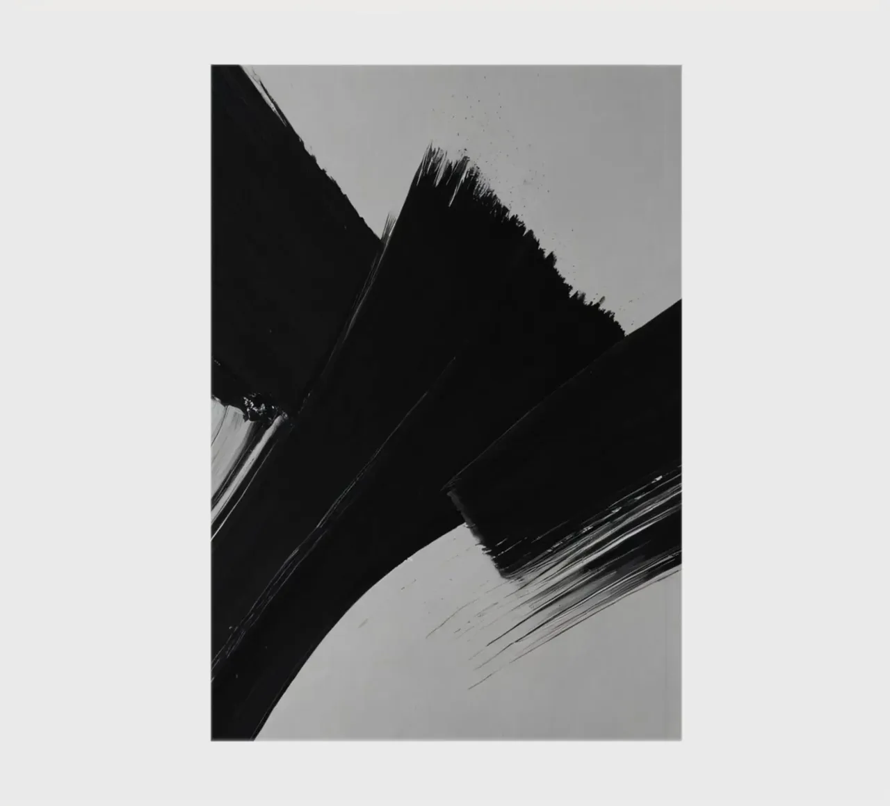 Abstract black and white brush strokes creating dynamic move notebook by DesignDoodle
