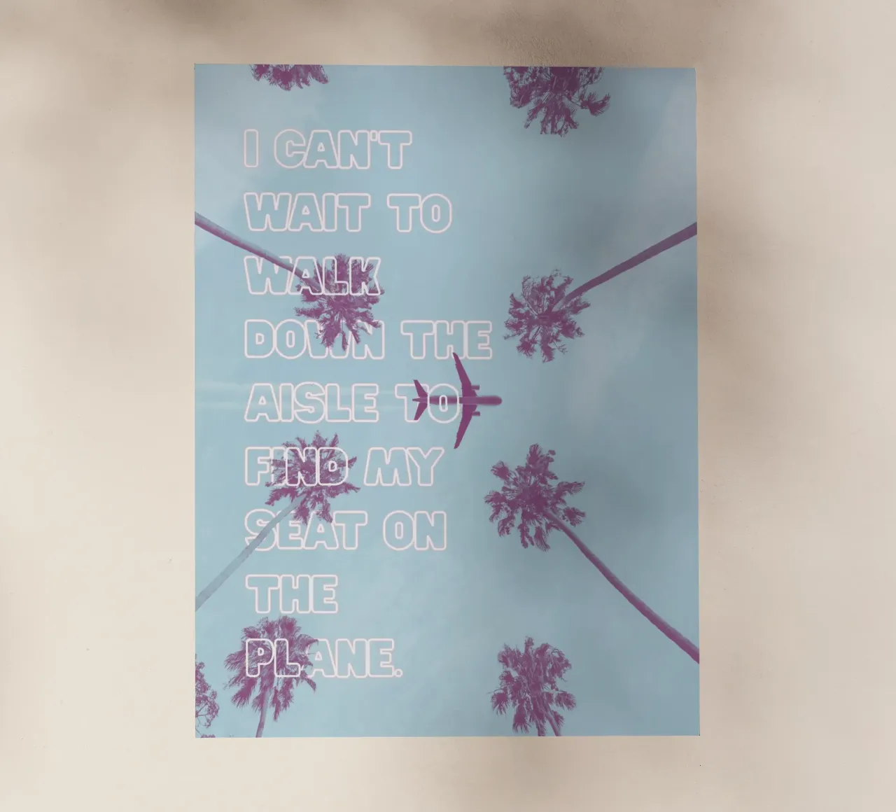 LUSTIGES REISE POSTER – “I can't wait…“ pellicola backlit da Einfach Uebel