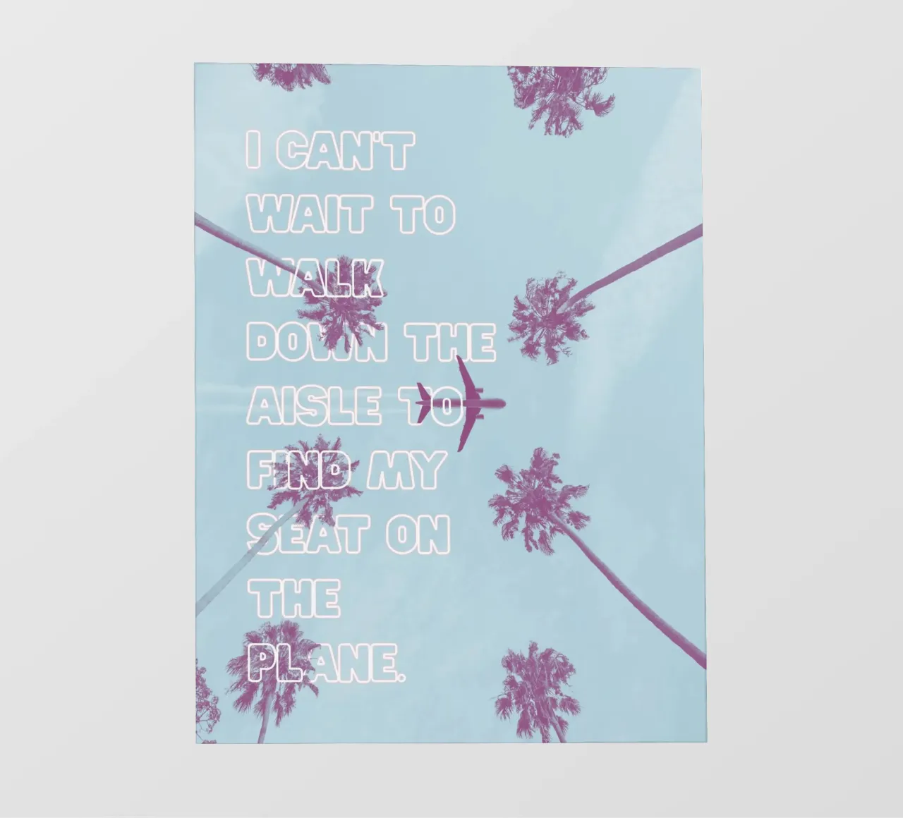 LUSTIGES REISE POSTER – “I can't wait…“ telo in pvc da Einfach Uebel