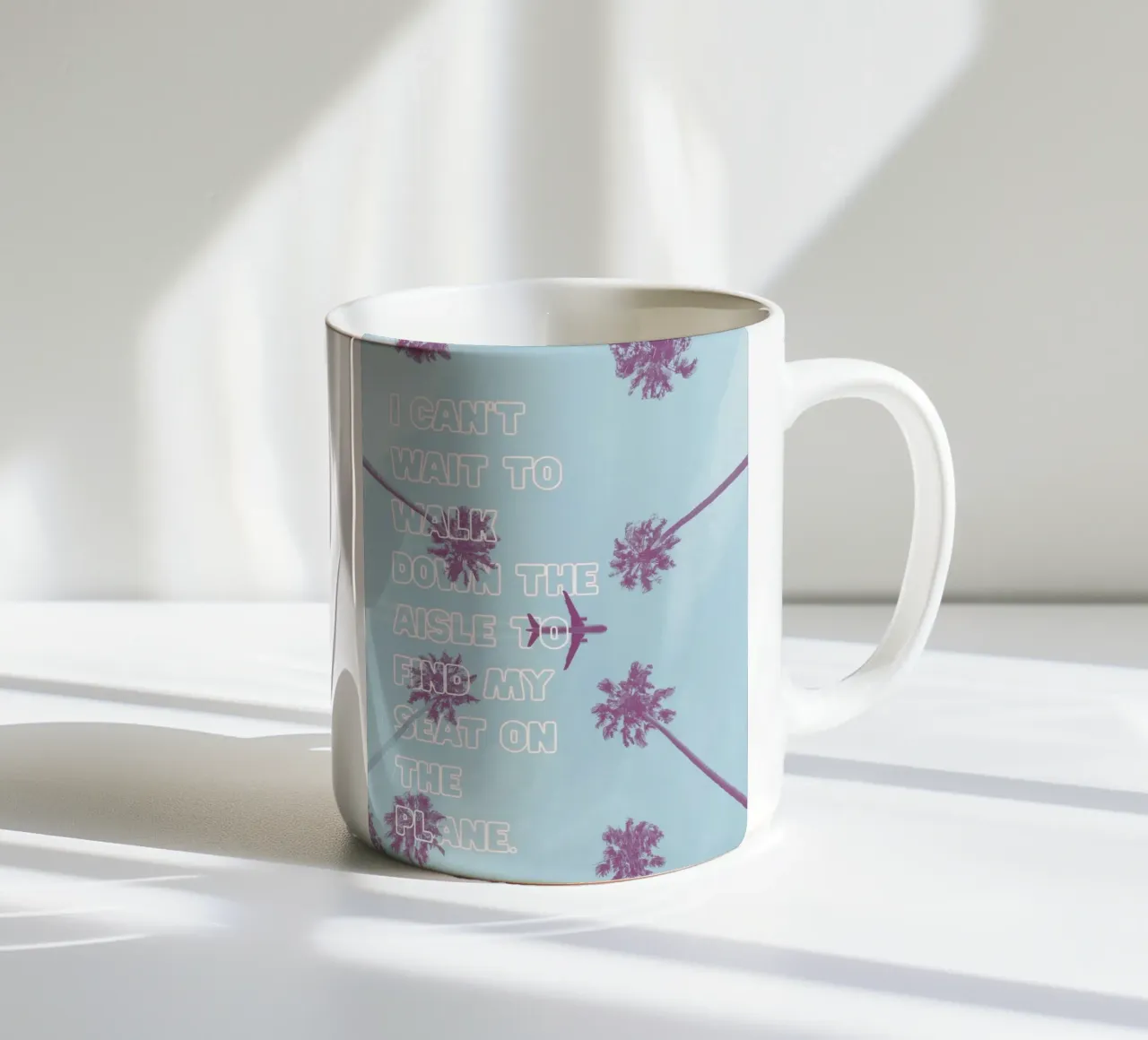 LUSTIGES REISE POSTER – “I can't wait…“ tazza in ceramica da Einfach Uebel