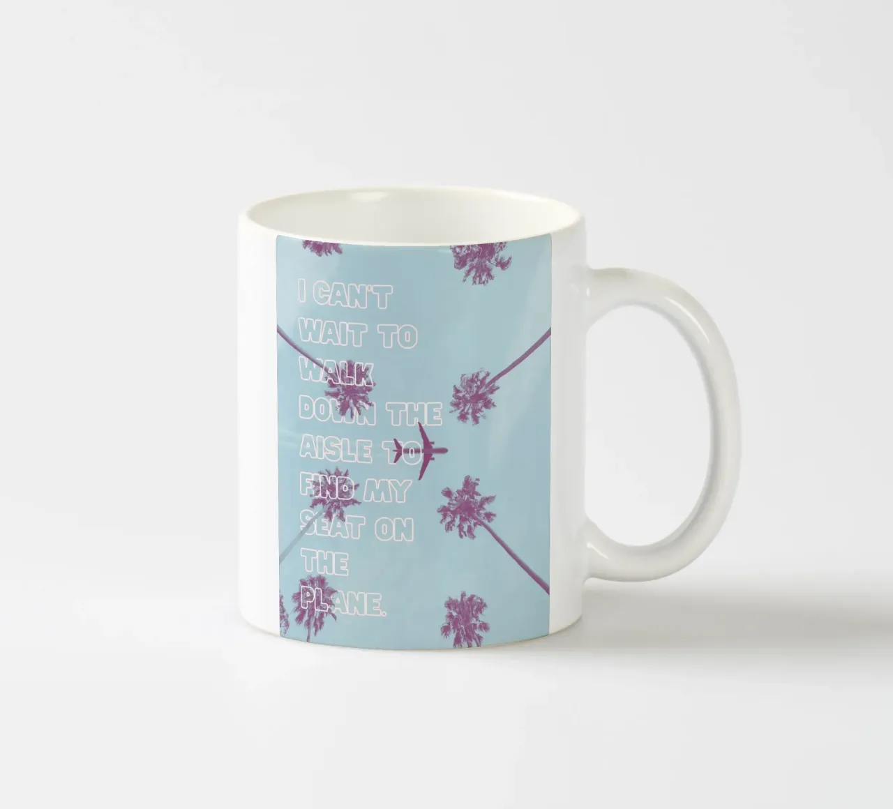 LUSTIGES REISE POSTER – “I can't wait…“ tazza in ceramica da Einfach Uebel