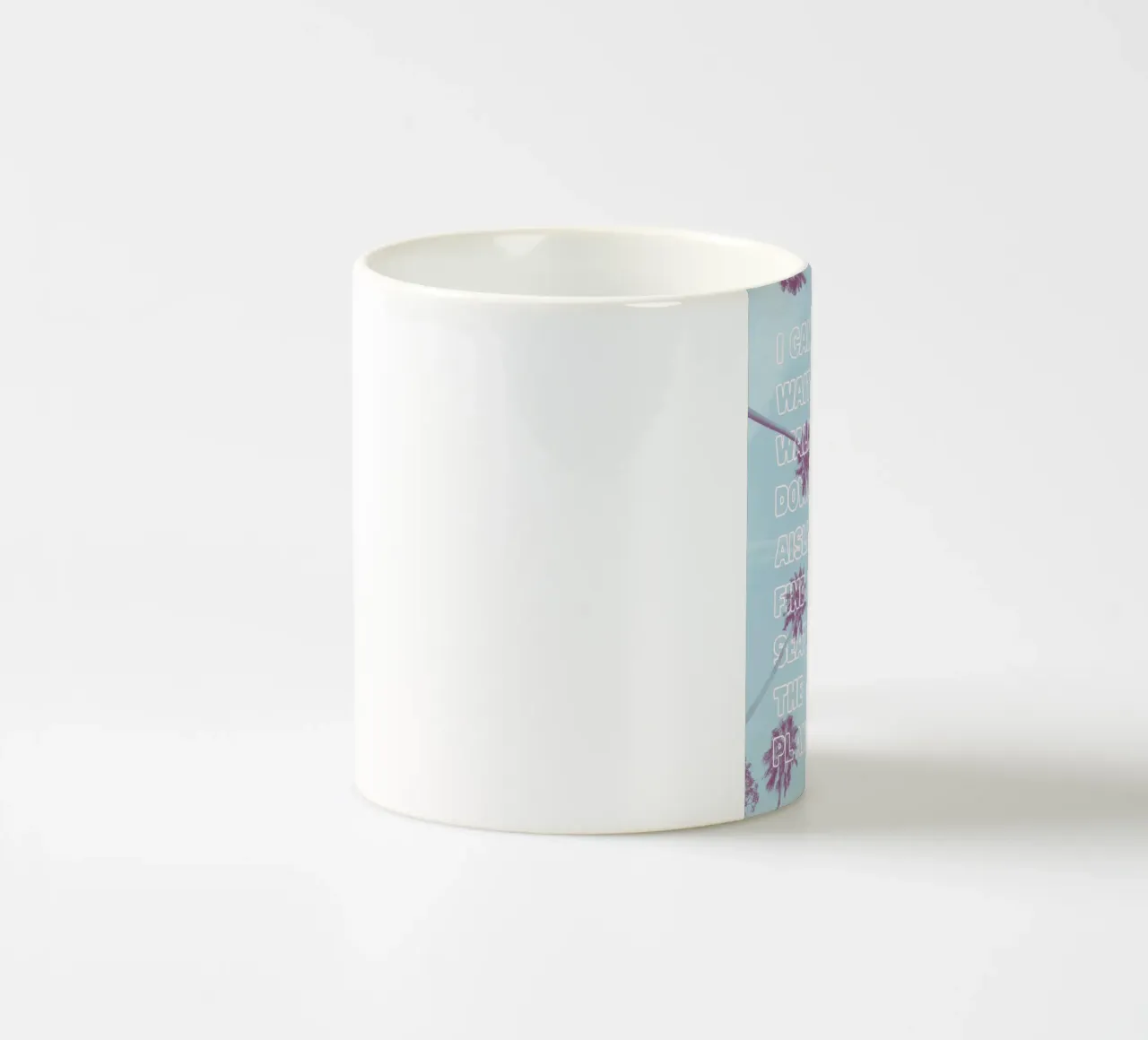 LUSTIGES REISE POSTER – “I can't wait…“ tazza in ceramica da Einfach Uebel