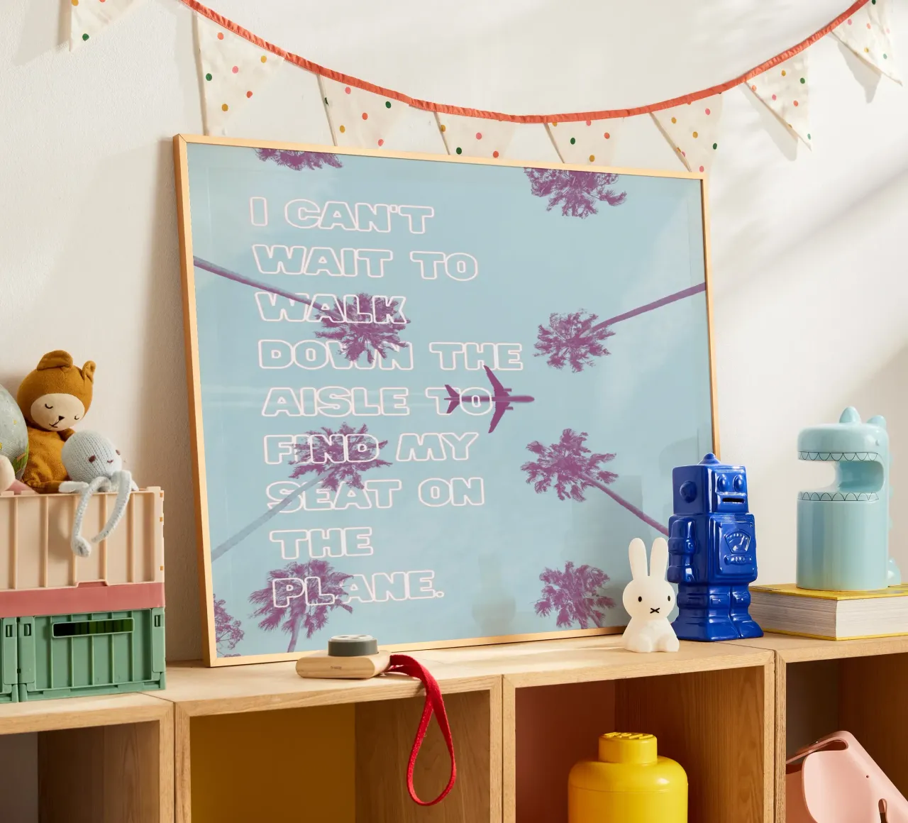 LUSTIGES REISE POSTER – “I can't wait…“ poster con telaio in plastica da Einfach Uebel