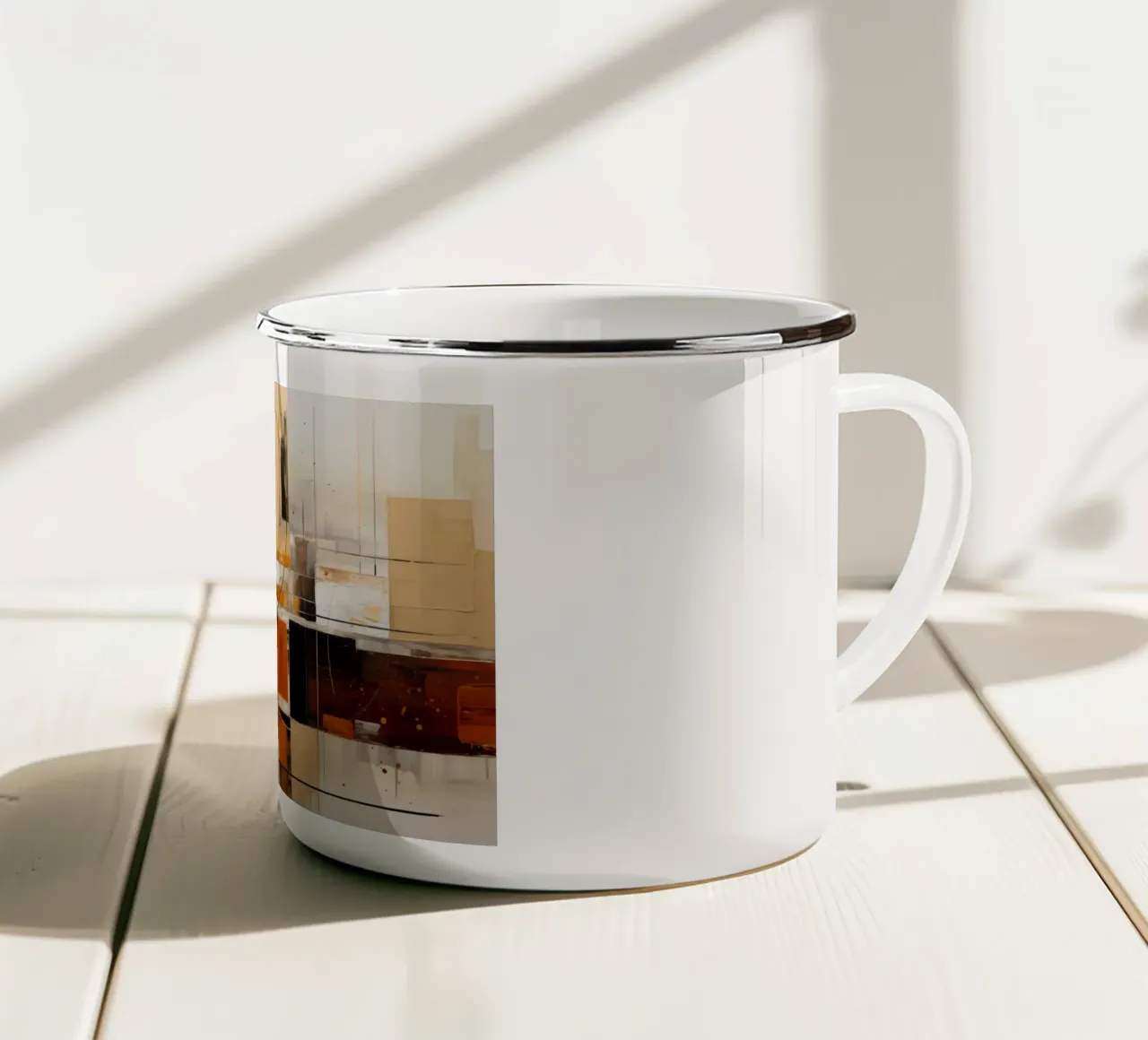 Formas abstractas taza de esmalte de Imagine