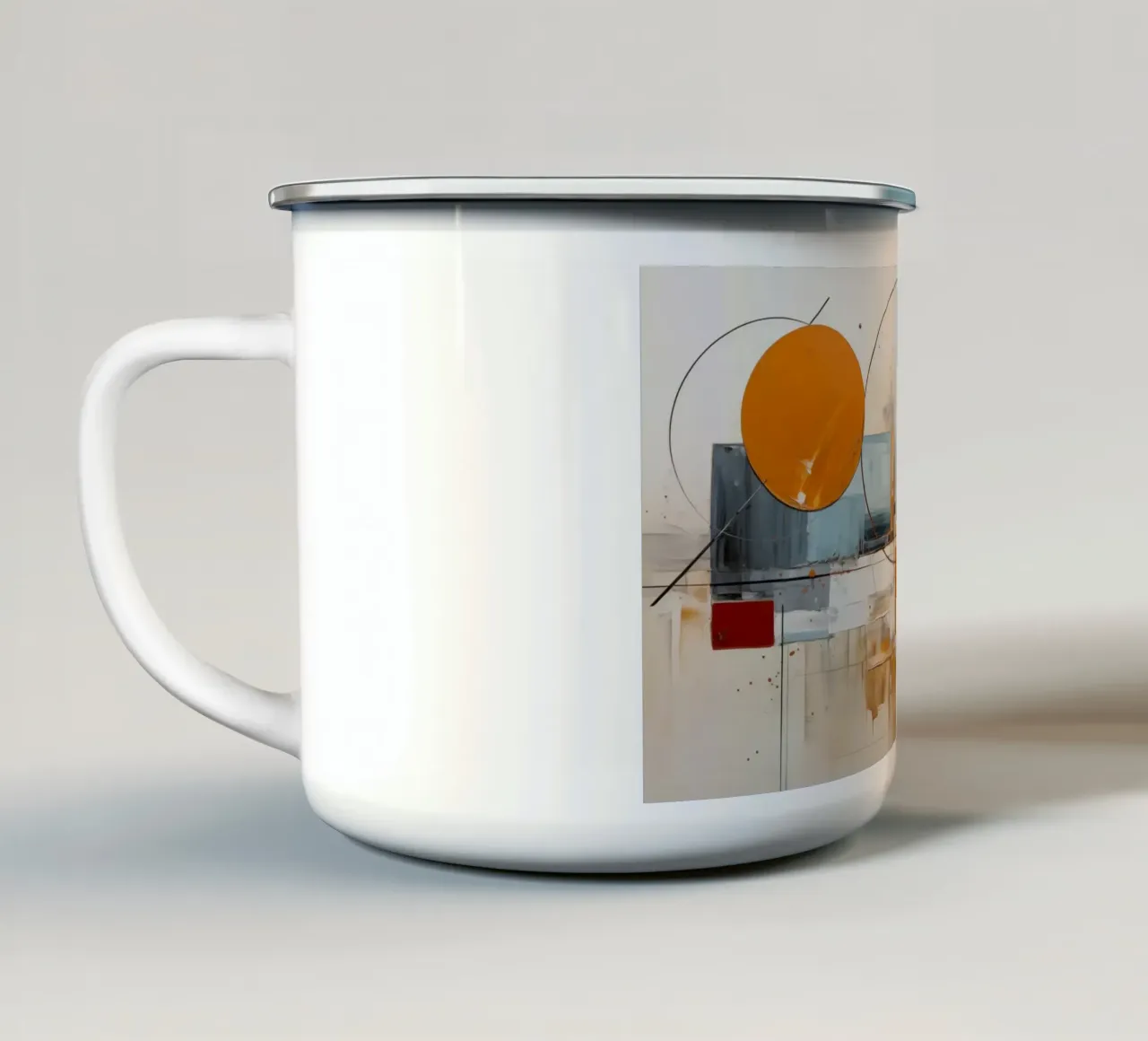 Formas abstractas taza de esmalte de Imagine