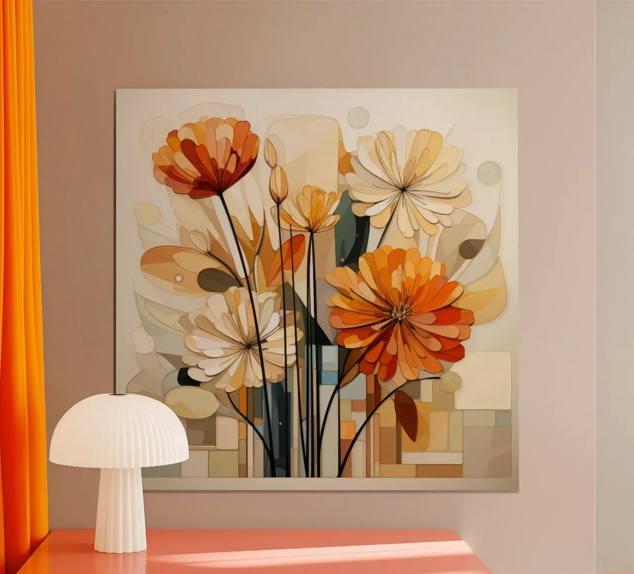 Fiori astratti poster da Imagine