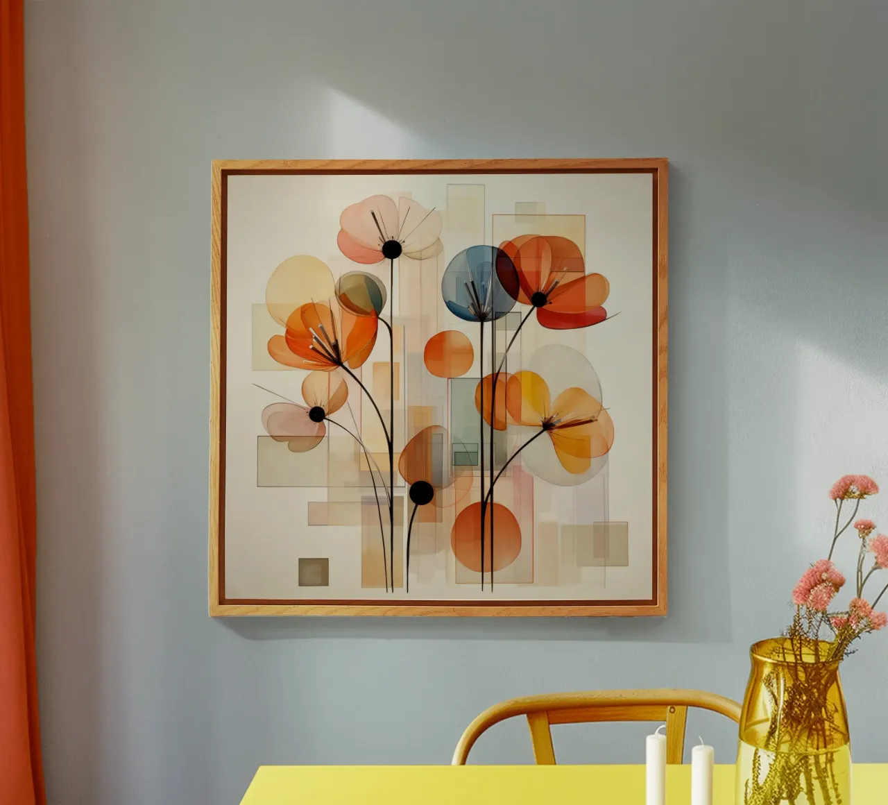 Fiori astratti plexiglass da Imagine