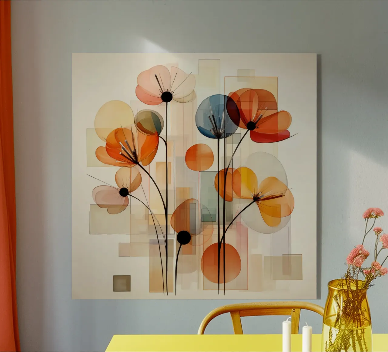 Fiori astratti plexiglass da Imagine