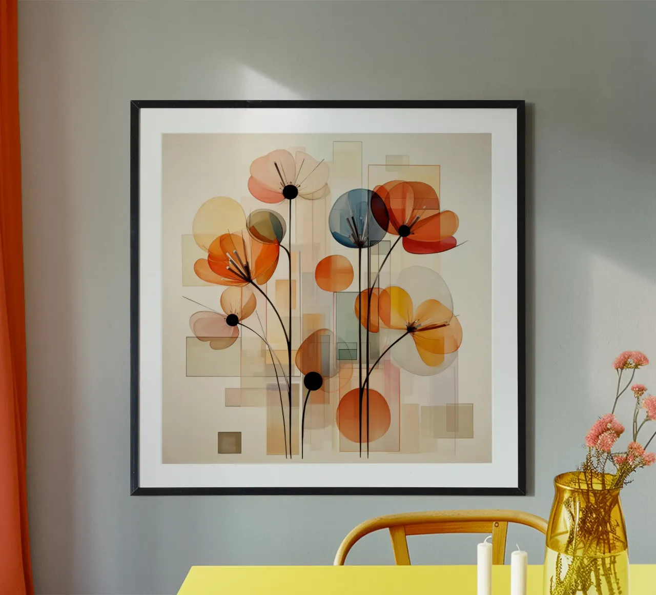 Fiori astratti poster da Imagine