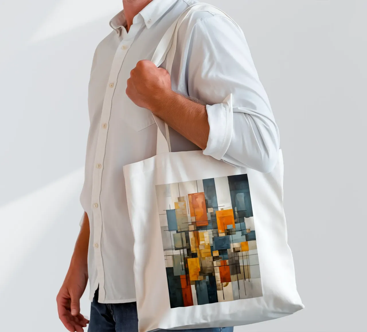 Superfici astratte borsa in juta da Imagine