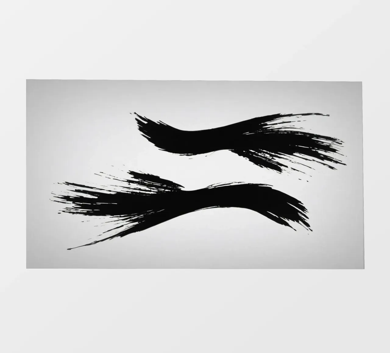 Pennellate astratte in bianco e nero che creano un movimento dinamico telo in pvc da DesignDoodle