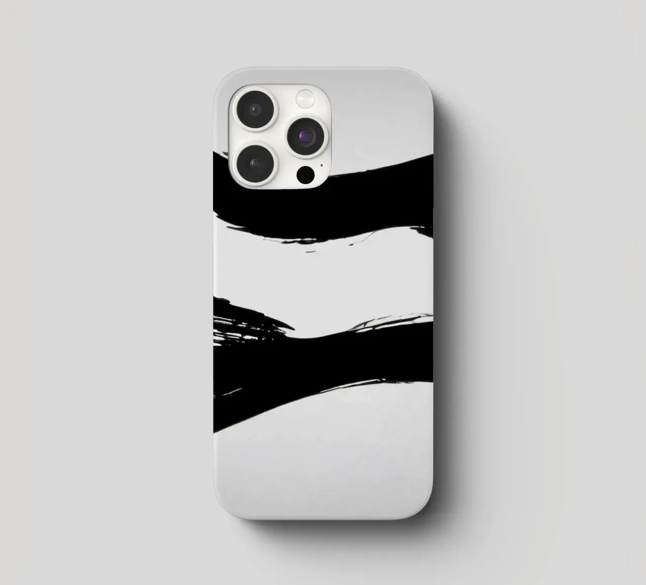 Abstract black and white brush strokes creating dynamic move iphone case by DesignDoodle