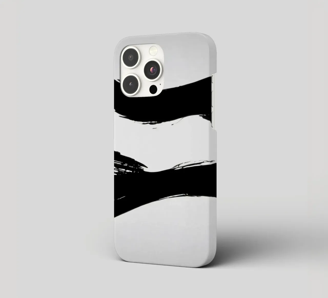 Abstract black and white brush strokes creating dynamic move iphone case by DesignDoodle