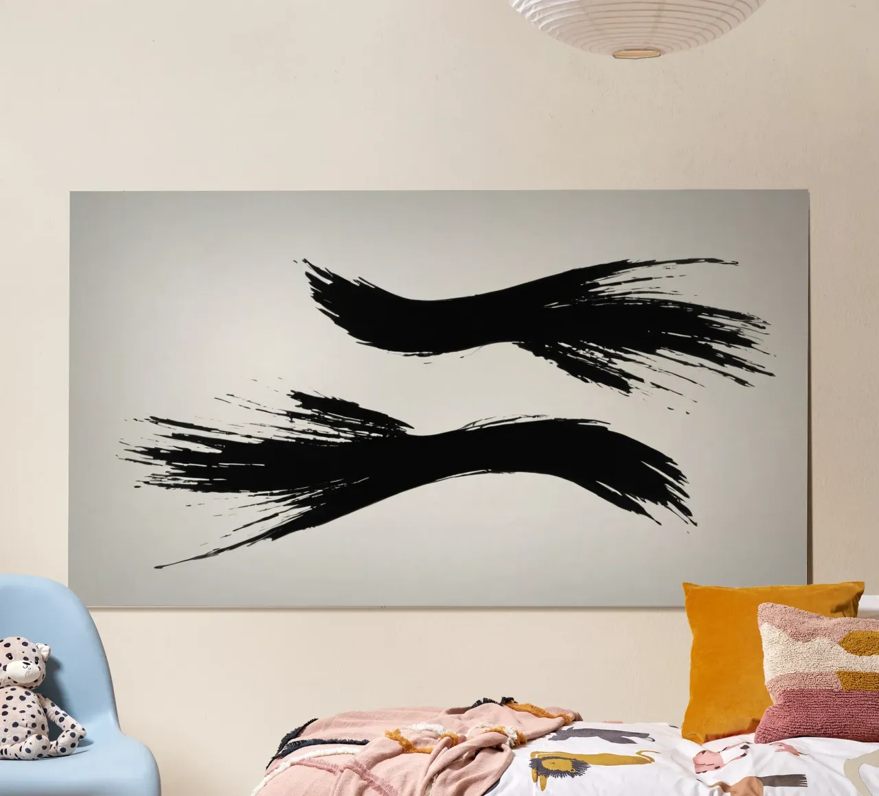 Abstract black and white brush strokes creating dynamic move hahnemühle by DesignDoodle