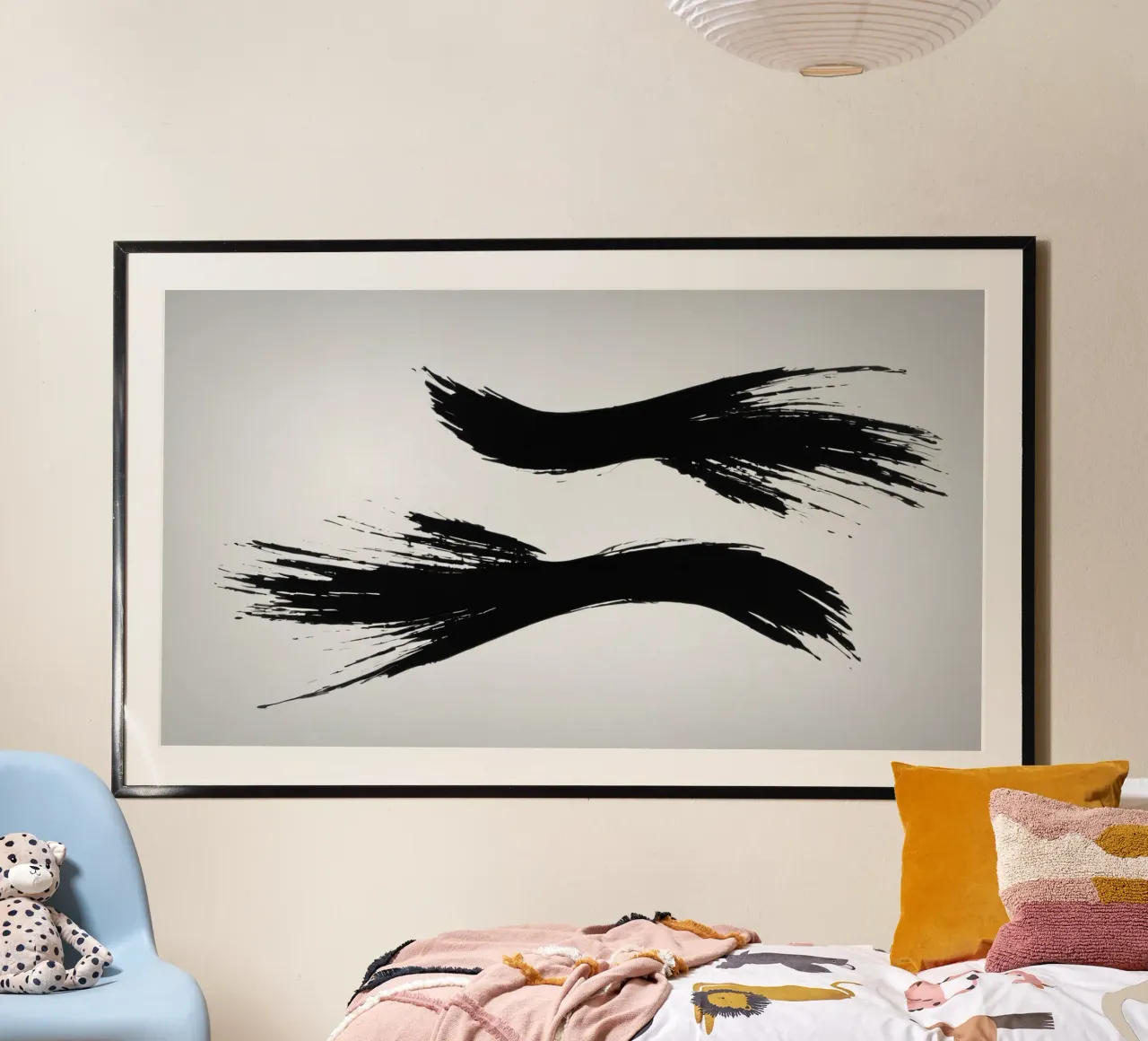 Abstract black and white brush strokes creating dynamic move hahnemühle by DesignDoodle