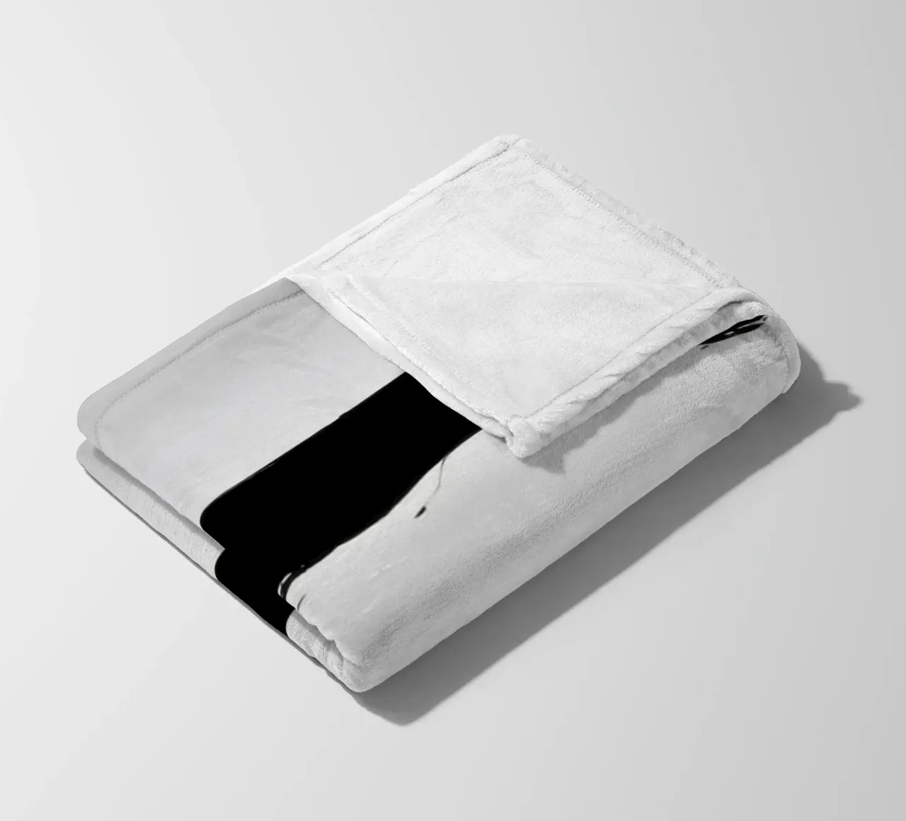 Abstract black and white brush strokes creating dynamic move fleece blanket by DesignDoodle