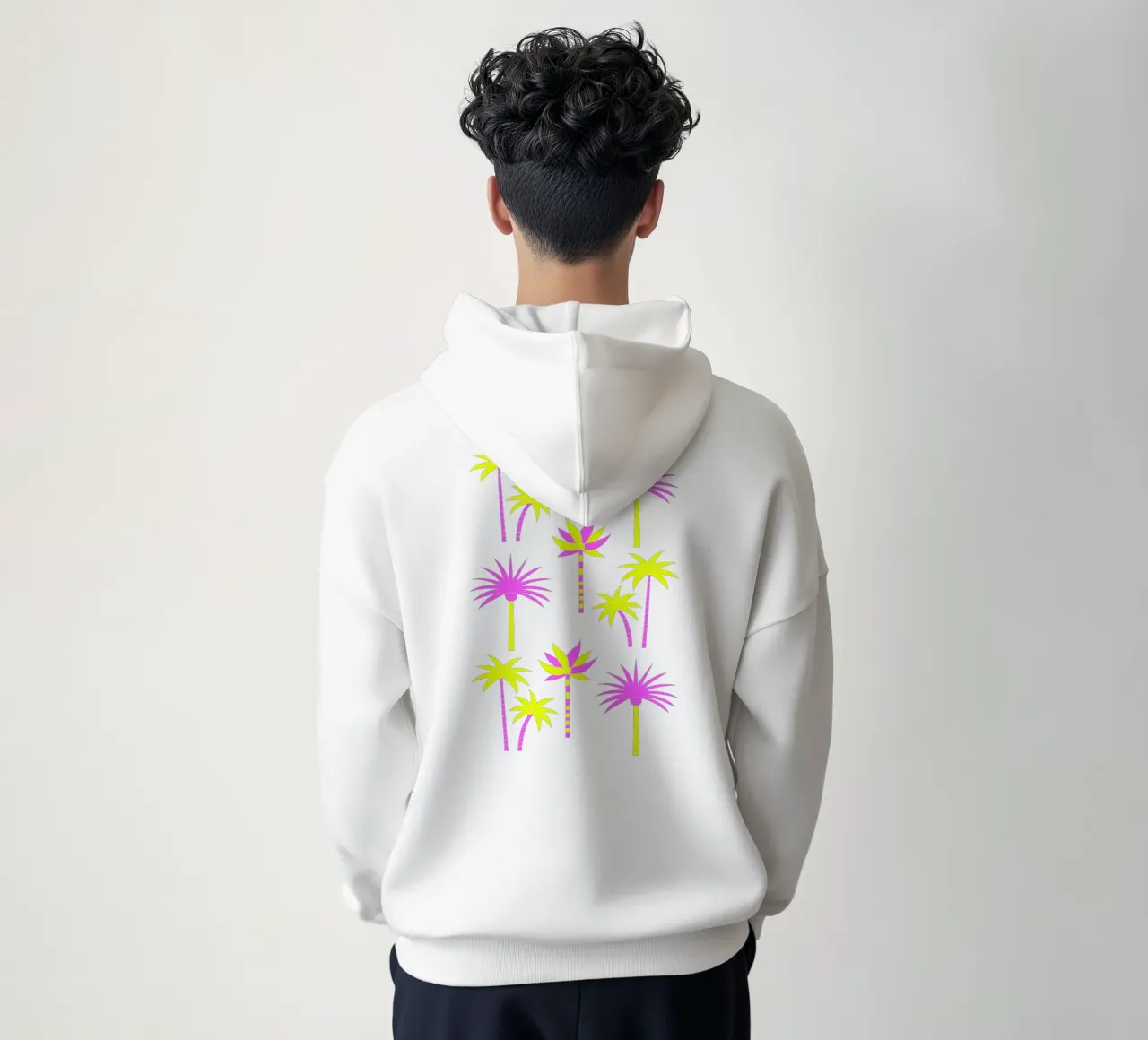 Palm Trees Neutral & Neon felpa con cappuccio da SilverPegasus