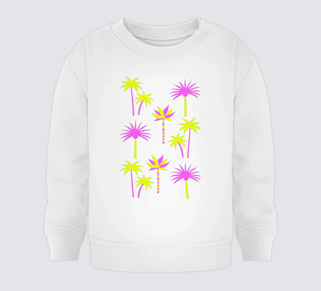 Palm Trees Neutral & Neon felpa neonato da SilverPegasus