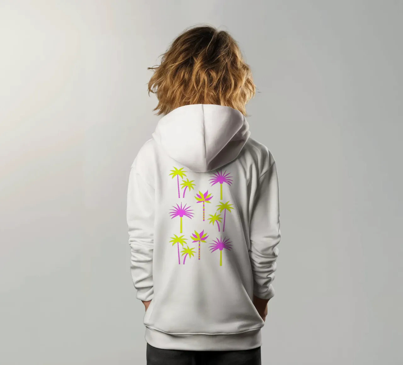 Palm Trees Neutral & Neon felpa bambino con cappuccio da SilverPegasus