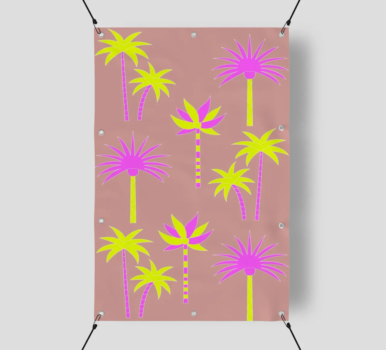 Palm Trees Neutral & Neon telo in pvc da SilverPegasus