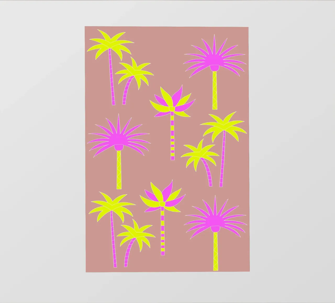 Palm Trees Neutral & Neon telo in pvc da SilverPegasus