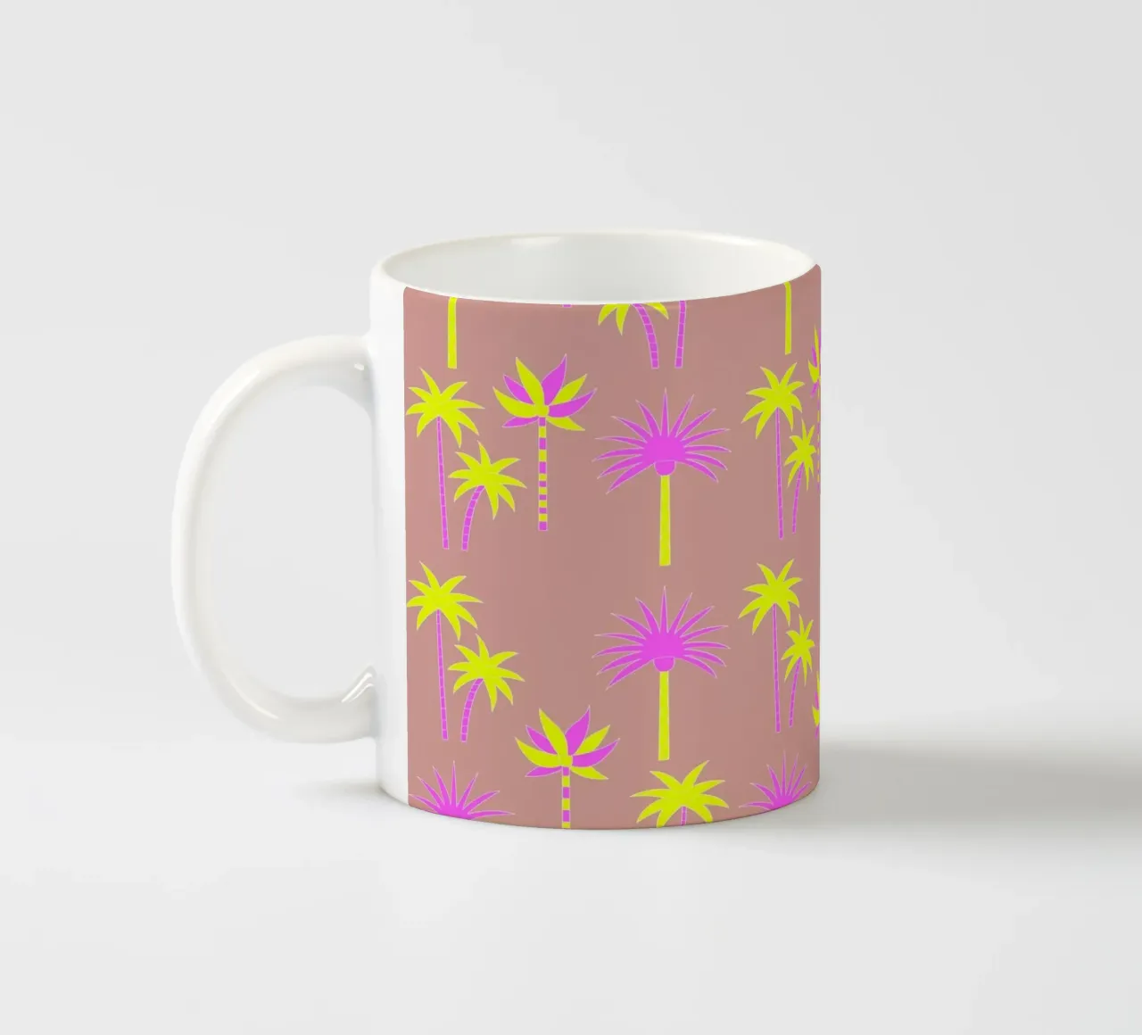 Palm Trees Neutral & Neon tazza in ceramica da SilverPegasus