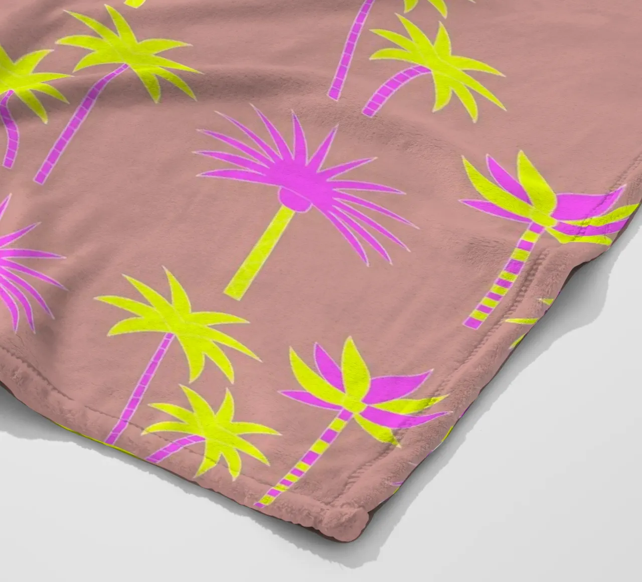 Palm Trees Neutral & Neon coperta in pile da SilverPegasus