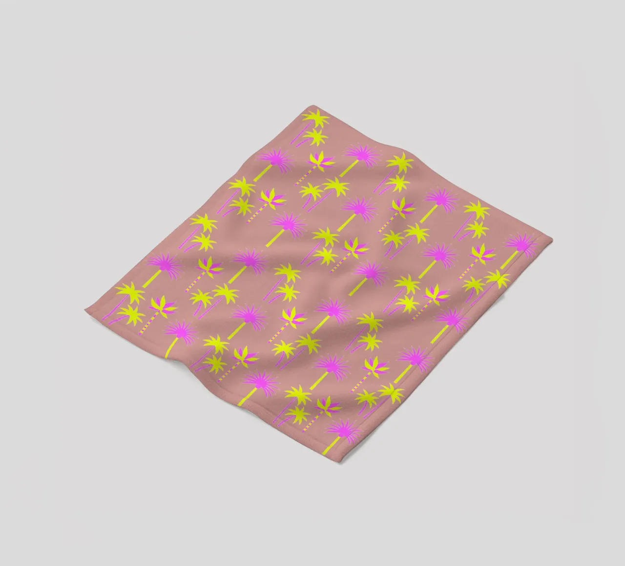 Palm Trees Neutral & Neon coperta in pile da SilverPegasus