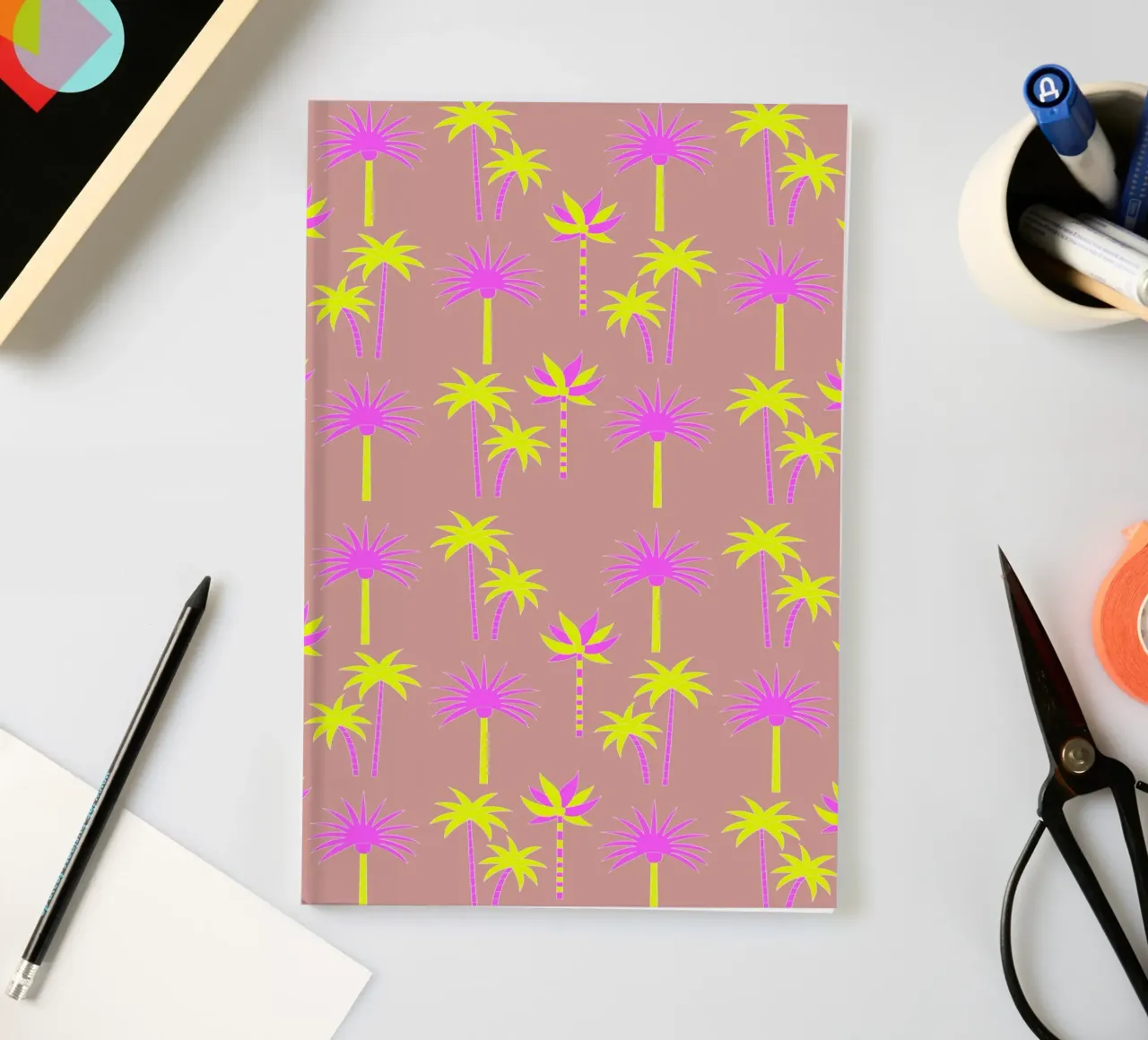 Palm Trees Neutral & Neon notebook by SilverPegasus