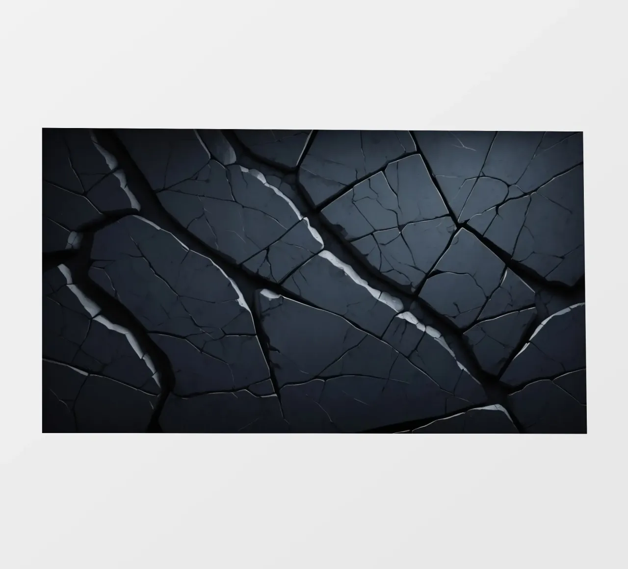 Superficie scura e screpolata, con linee che creano un effetto astratto. telo in pvc da DesignDoodle