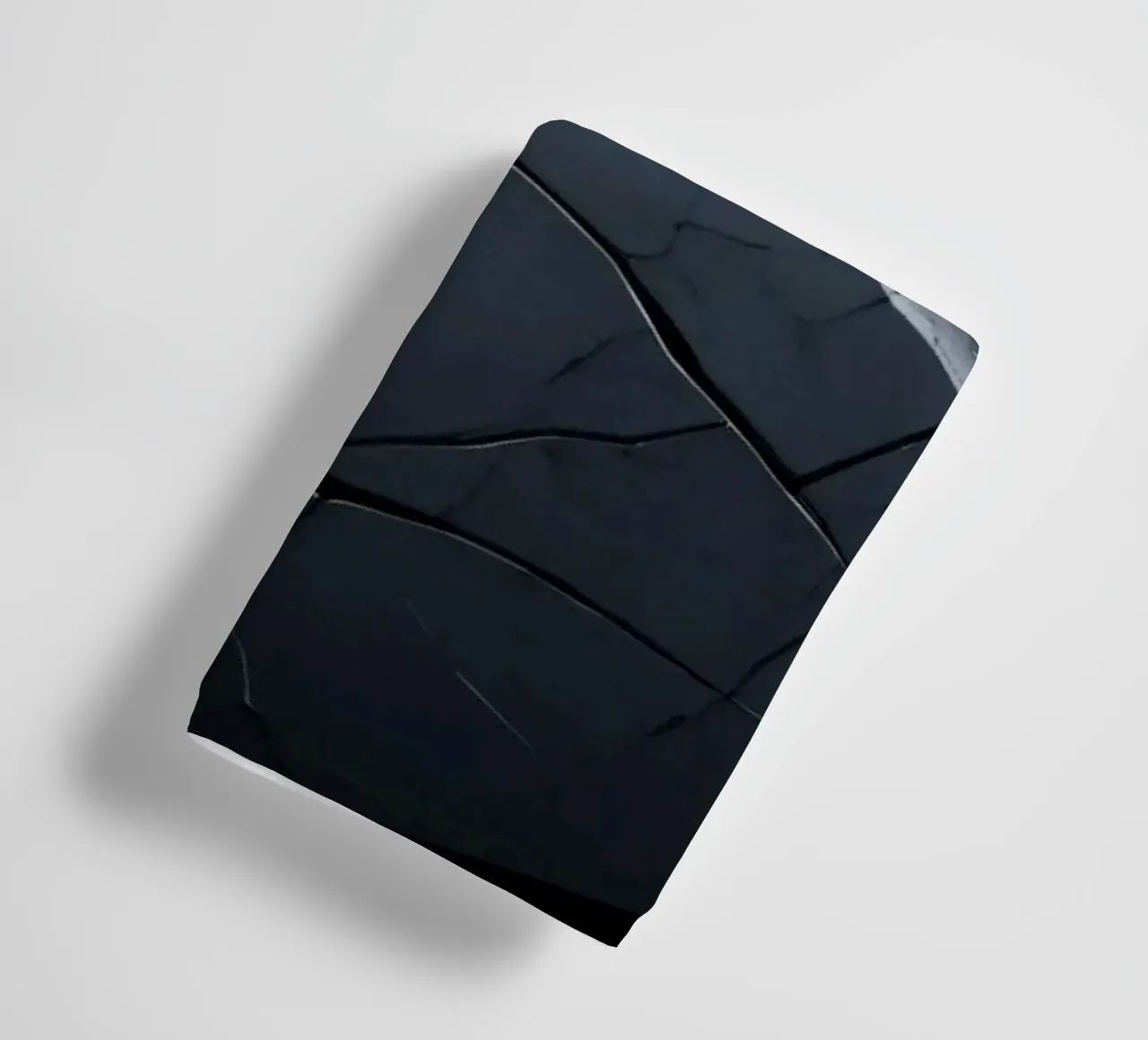 Cracked dark surface with striking lines creating an abstrac towel by DesignDoodle
