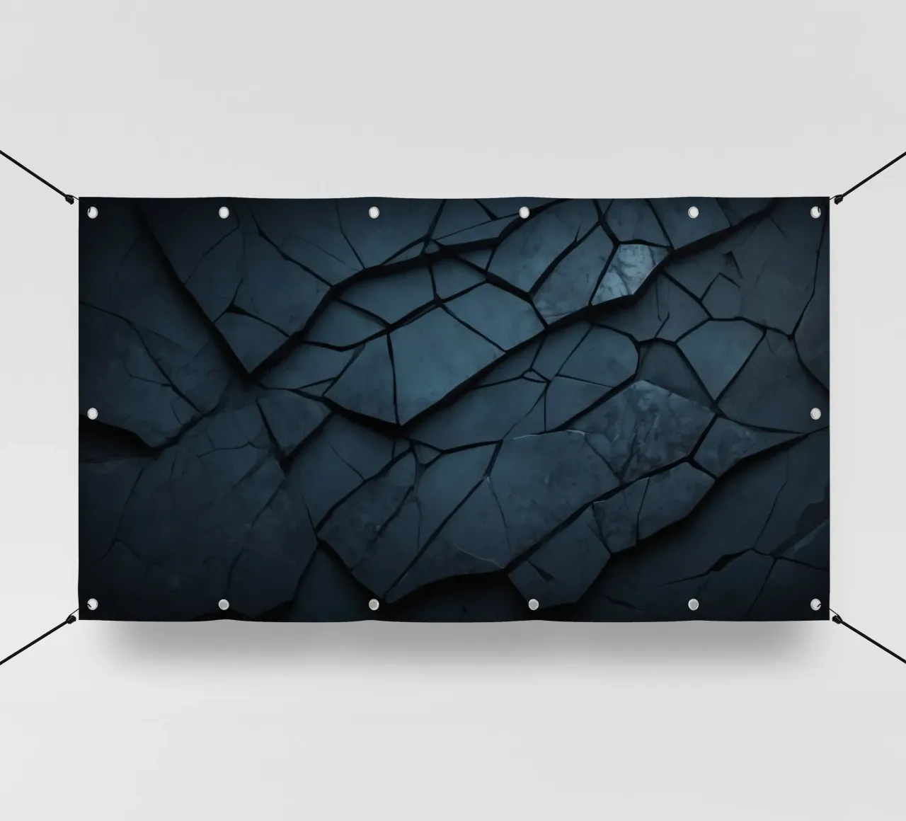 Dark cracked stone texture creates an abstract background pvc cover by DesignDoodle