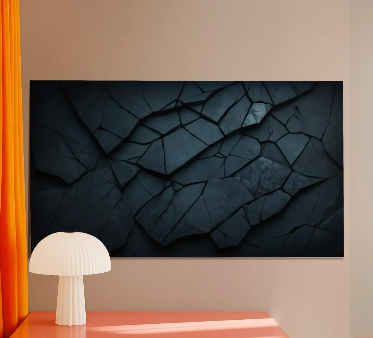 Dark cracked stone texture creates an abstract background hahnemühle by DesignDoodle