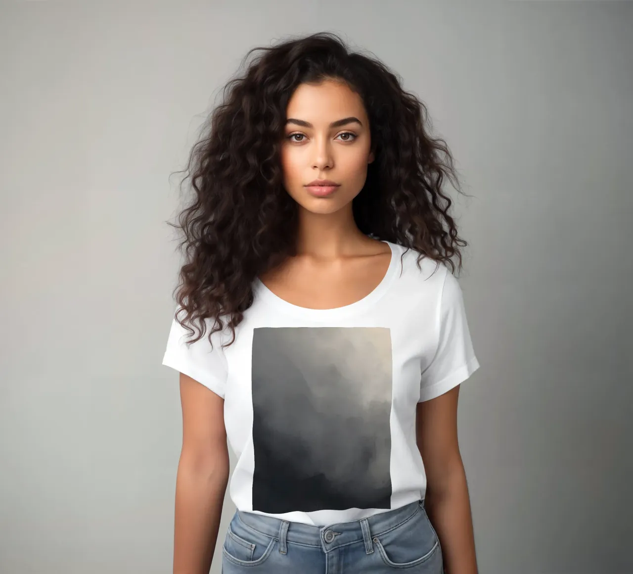 Abstrakte grauen und schwarzen Hintergrund Tapete geeignet für de Frauen T-Shirt von DesignDoodle