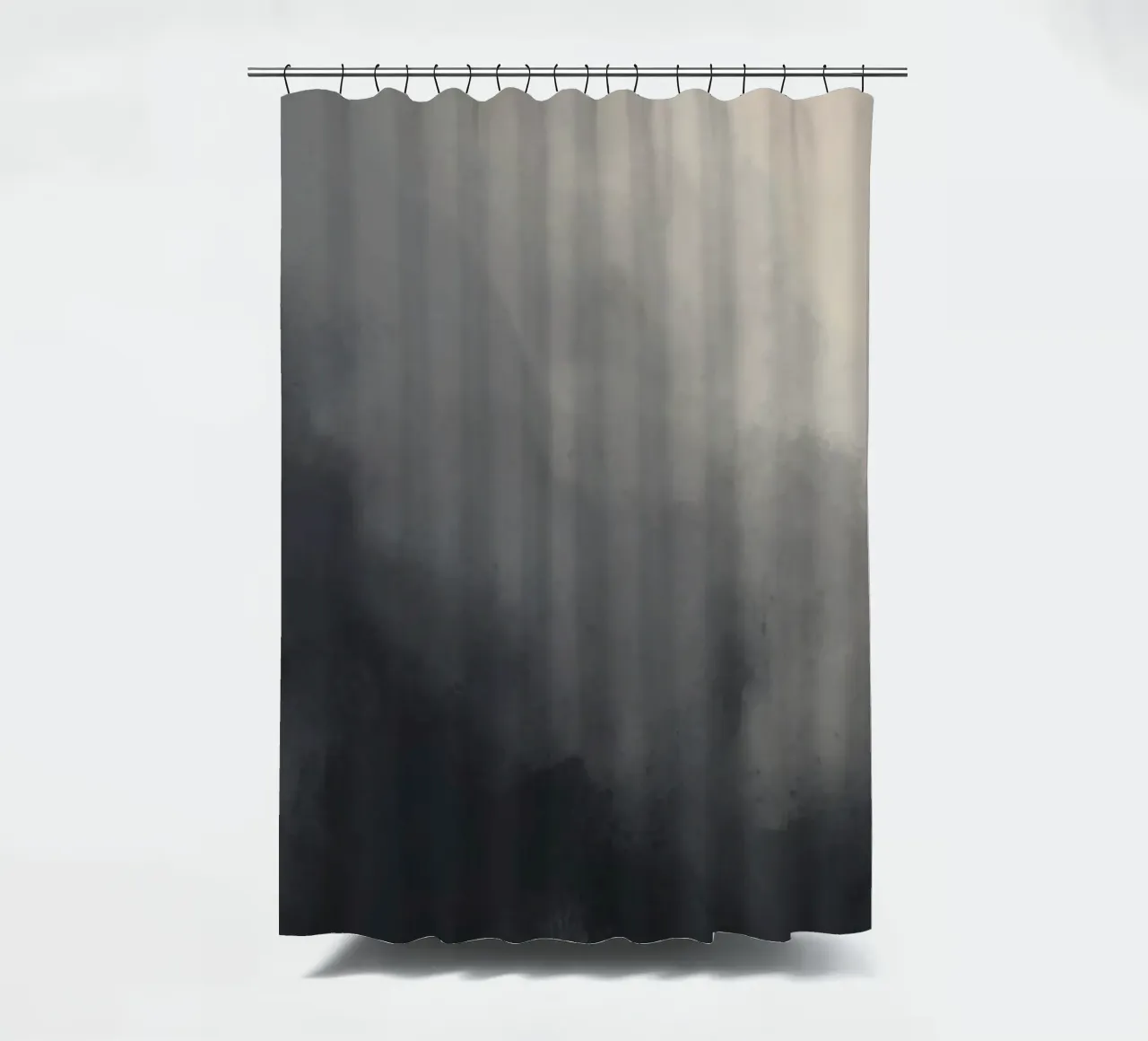 Fond d'écran abstrait gris et noir adapté à la déco rideau de douche de DesignDoodle